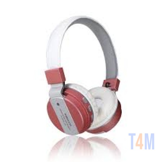 AURICULAR JB55 SEM FIO STEREO COM BLUETOOTH BAIXO EXTRA COR ROSA